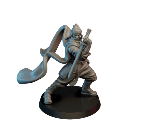 MalevMinis's tweet photo. I am watching a random Battle report for a game called #Hametsu and featured in the battle report is the little Shinobi Malev sculpt for that game! https://t.co/vgr1PNrmGF