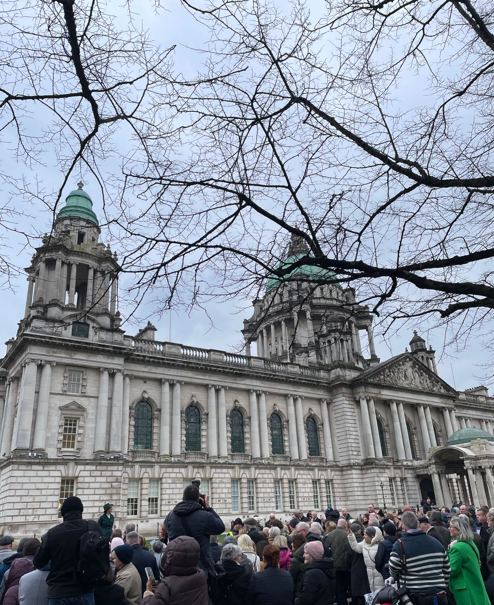 Fantastic day at Belfast City Hall watching history unfold as statues of two social justice activists - Mary Ann McCracken & Winifred Carney - are unveiled. These statues are a visual reminder of the contribution of women towards more just societies in Ireland & beyond #IWD2024