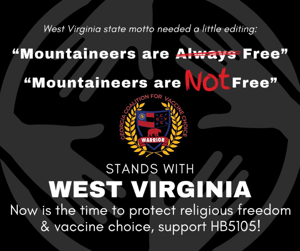 Vote in West Virginia Senate is today!!! Make Mountainers FREE! 
Protect religious freedoms! 
#WVLegis
