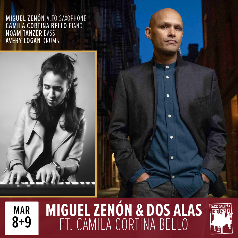 NYC!!! Tonight at AND tomorrow at @TheJazzGallery Presenting 'Dos Alas: The Music of Pablo Milanes & Rafael Hernandez'...Featuring Camila Cortina Bello , Noam Tanzer & Avery Logan.. Sets 7:30 and 9:30pm...Come join us... #miguelzenon #nyc #thejazzgallery