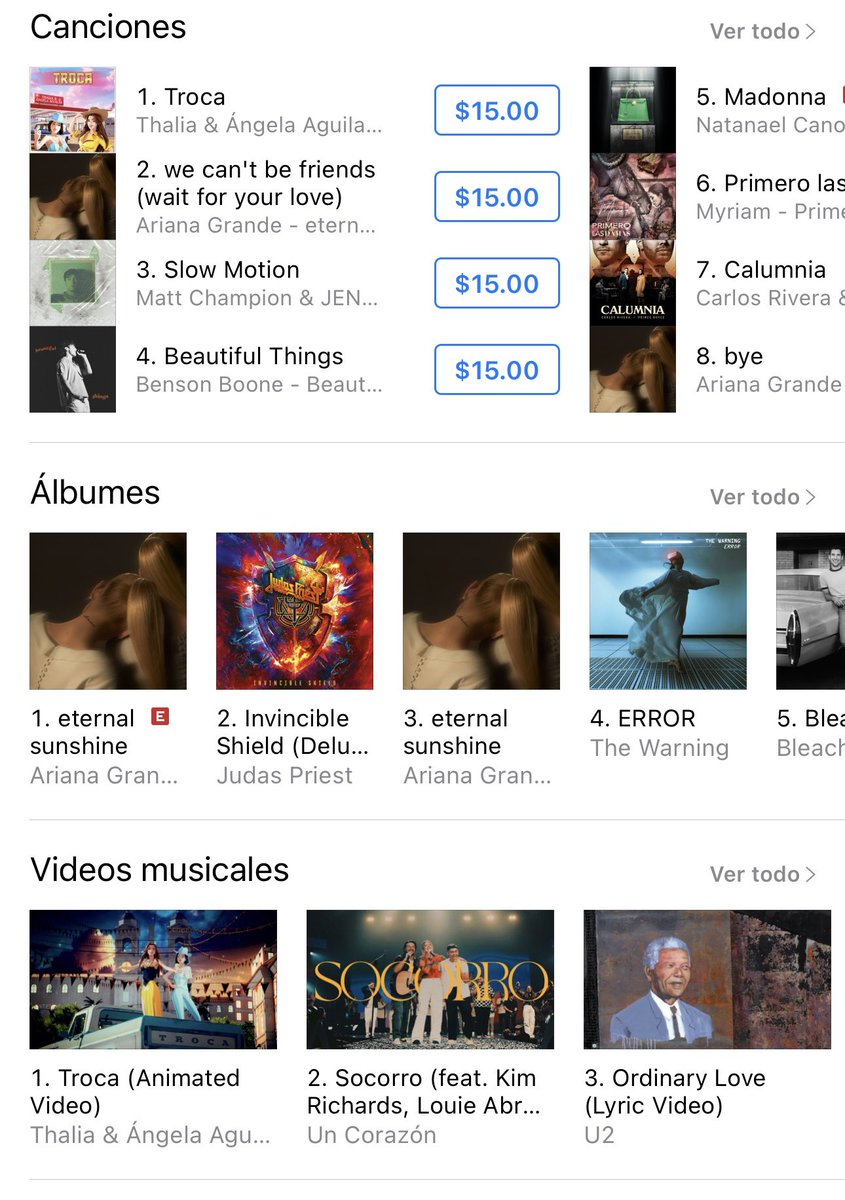 leonotas's tweet image. #Troca 🛻 de @thalia ft. @AngelaAguilar__ alcanza el No. 1 de ITunes 🇲🇽 en canción y video. Tanto en la categoría General como en la categoría  Regional Mexicana