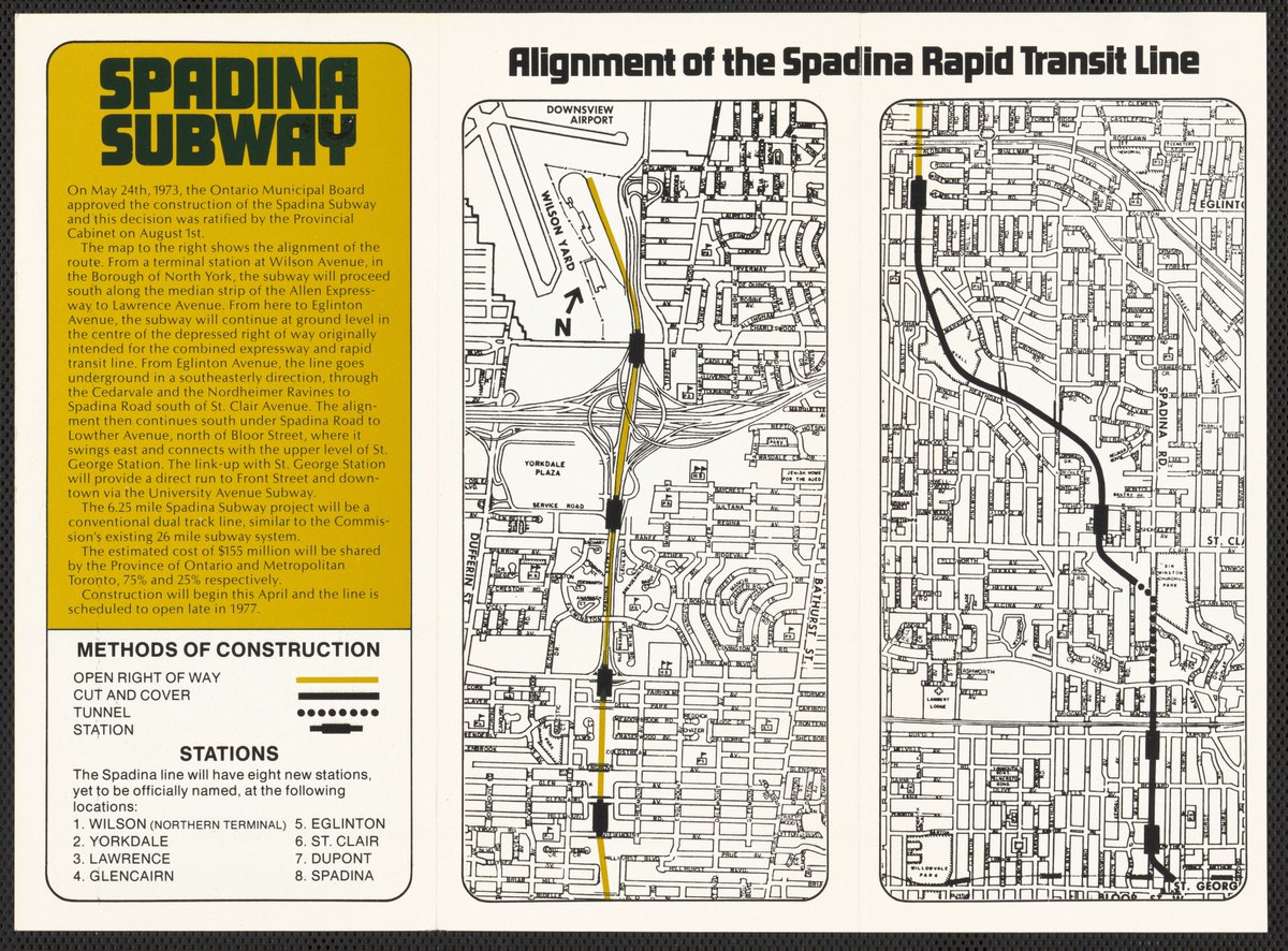 murrzbow's tweet photo. Oh my god I love old TTC construction reports. They looks so good. Whats up with that yellow lol. Also look how much they did cut and cover. We used to actually just get things done instead of whinge about traffic. https://t.co/EGxOXxGm4n