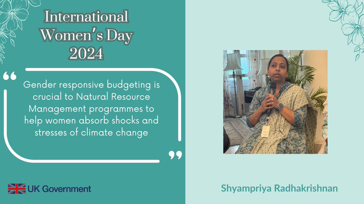 @ShaliniMed Shyampriya Radhakrishnan highlighted how gender responsive budgeting is central to @NABARDOnline’s mandate for supporting small farmers, landless labourers and women to absorb climate risks and shocks (4/n)