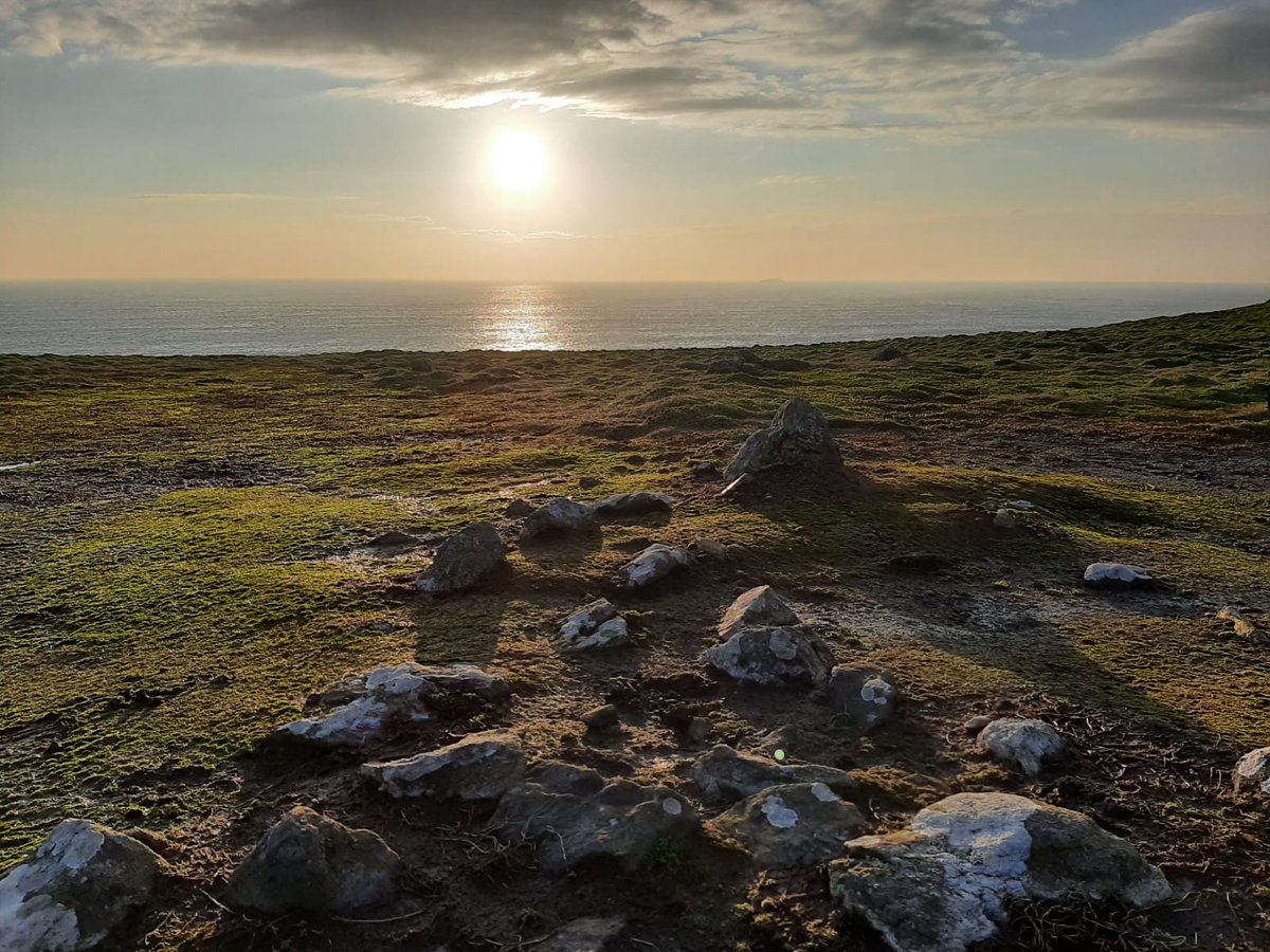 A cracking sunset last night topped off by the first Manx Shearwater of the year.