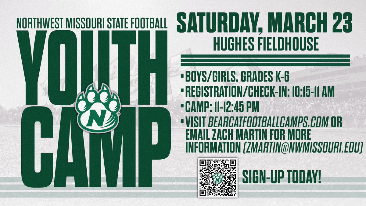 🚨 We are 15 days away from our annual youth camp. We have a great turnout so far and are very excited to get some future CATS on campus. Signup now & get the discounted price up until next weekend 🚨 🔗🔗 bearcatfootballcamps.com/youth-camp.cfm