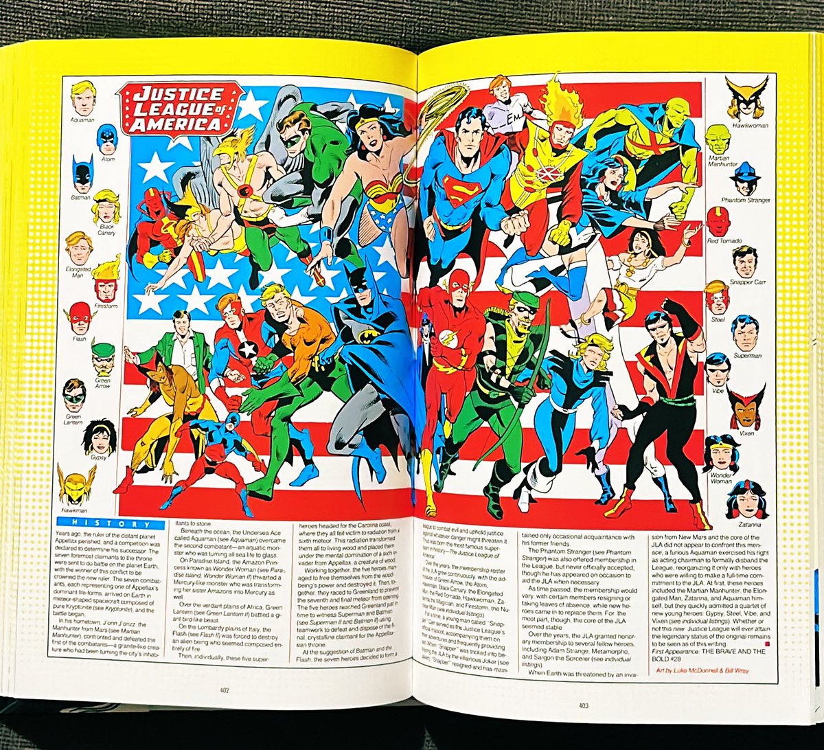 TGIF! Man, this has been a long week work wise. Today’s Who’s Who entry is none other than the Justice League of America! Artwork by Luke McDonnell and Bill Wray… #JLA #JusticeLeagueofAmerica #DCcomics #WhosWho #comics