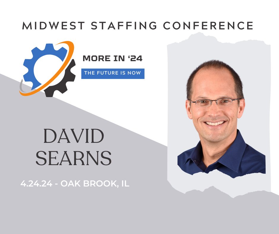 Save Your Seat at the 2024 Midwest Staffing Conference, April 24-25, 2024 - Oakbrook, IL David Searns will present: 10x Sales Acceleration - Using Marketing to Reimagine Your Staffing Sales Process Register here: issaworks.com/event-5299911 #MWC2024 #ISSA #WASS #MASS #MoreIn24