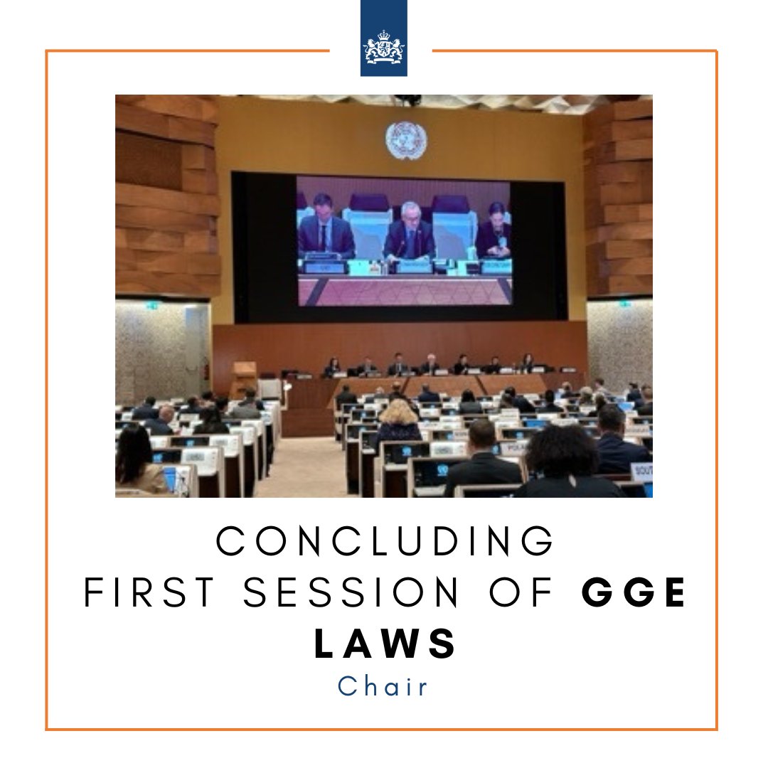 As Chair of the Group of Governmental Experts on Lethal Autonomous Weapons Systems #GGE #LAWS, I look back on a successful 1st session under the new mandate. Looking forward to continue the discussion at our next meeting in August and a dynamic intersessional period.
