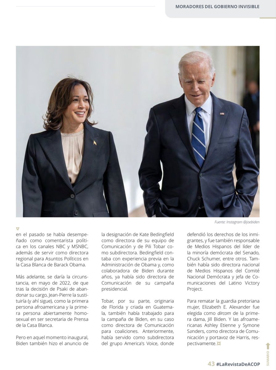 “Las pretorianas del tío Joe” ✨ ¿Sabías que <a href="/JoeBiden/">Joe Biden</a>, al llegar a la Casa Blanca, nombró al primer equipo de comunicación en el lugar formado íntegramente por mujeres?
Momento #8M &amp; #spindoctress que he escrito este mes para La revista de <a href="/compolitica/">ACOP</a> 👇🏼
compolitica.com/n91-et-2-espec…