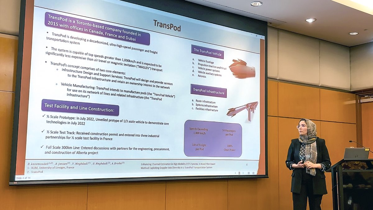On this #InternationalWomensDay, we commend the exceptional women propelling TransPod's mission of affordable and environmentally sustainable ultra-high-speed transportation. Special recognition to our engineer, Hoda, whose leadership in developing a groundbreaking communications