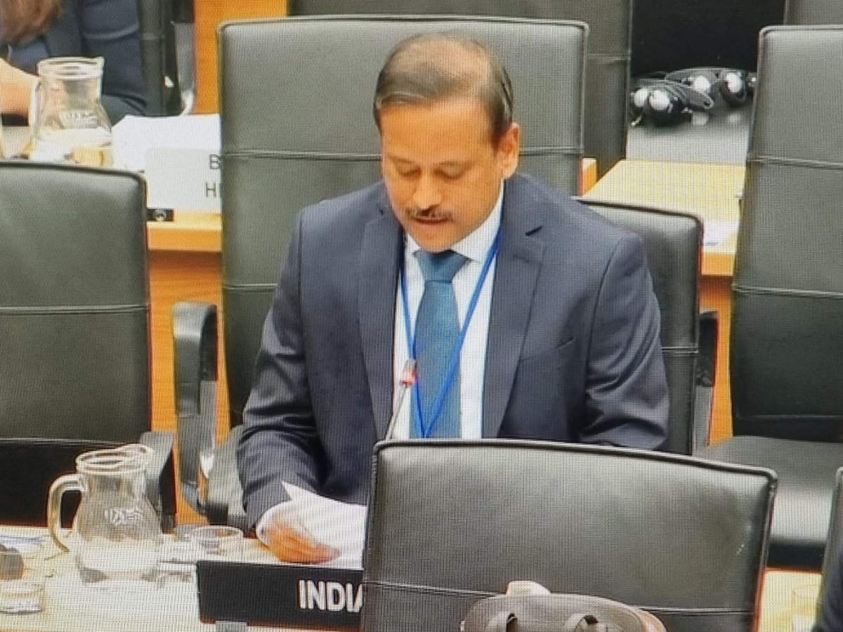 DAEIndia's tweet image. India underscores its unwavering commitment to #NuclearSafety, #NuclearSecurity, and #NuclearTechnology advancement at the IAEA. Counsellor (Atomic Energy and S&amp;amp;T) @IndiainAustria Dr. Pranesh Sengupta delivers key Statements at Board of Governors’ Meeting.

@PMOIndia @MEAIndia