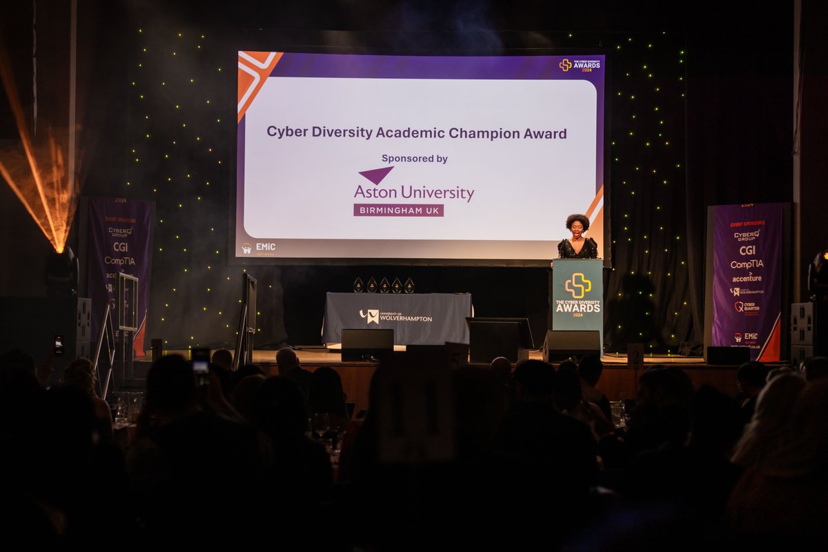 🙌| @AstonUniversity’s cyber security centre sponsored a National Cyber Diversity Awards category this week 🏆 The Awards aim to raise awareness about equality, diversity and inclusivity in cyber 🎉 Congratulations to Dr Ismini Vasileiou 👉 tinyurl.com/4bvtwhuf #TeamAston