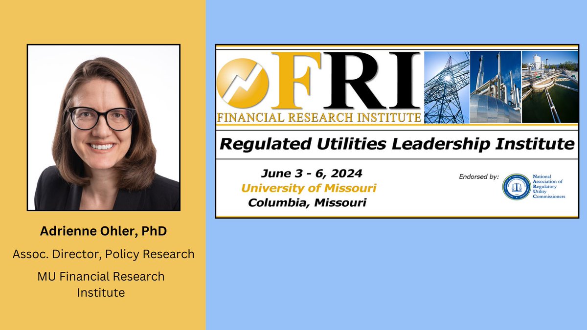 2 for 1…

Registration is OPEN for our Regulated Utilities Leadership Institute (RULI). To register: shorturl.at/juy16

We celebrate our awesome associate director of policy research, <a href="/AdrienneOhler/">AdrienneOhler</a>, and instructor for the RULI program!  #InternationalWomensDay2024