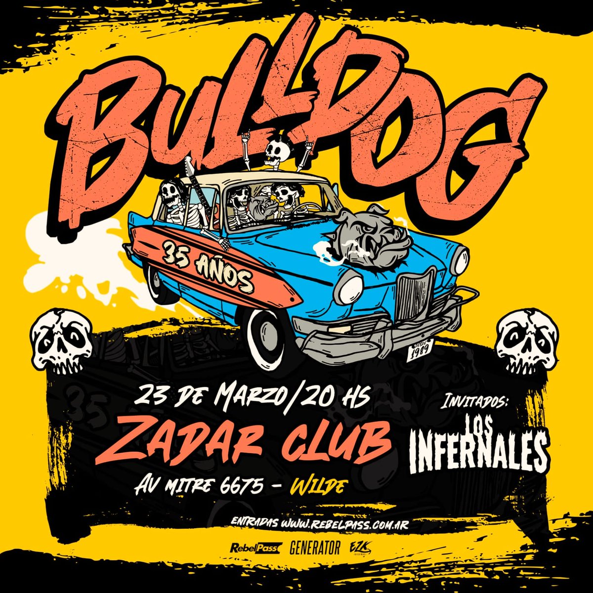 Los esperamos el 23 junto a Bulldog!!! Besooo