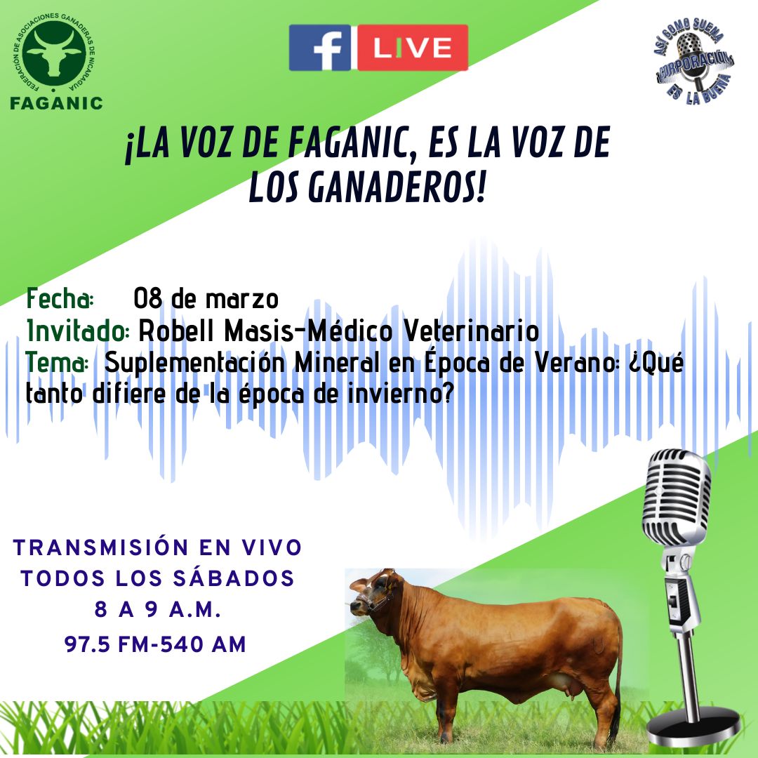 Estimad@s recuerden sintonizar mañana sábado tu programa La Voz de Faganic, a partir de las 8 a.m. por radio Corporación. No te lo pierdas.