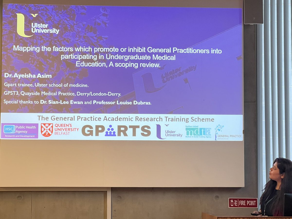 From Dr Ayeisha Asim - “Empowerment, Respect, Funding, Workload and being Valued”: reasons from the literature for GPs getting involved in undergraduate education. Topics for ongoing action @healthdpt @UlsterUniMed @_NIMDTA @QUBMedEd #AUDGPI