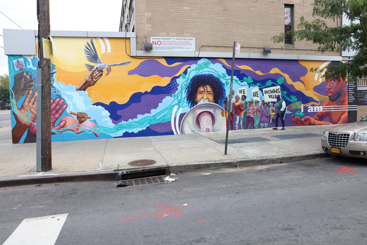 "We Are, I Am" 2023
Artists: Eric Miles and Yolande Delius
Location: Brownsville Community Justice Center <a href="/bcjc_brooklyn/">Brownsville Community Justice Center</a> 

#Brownsville #bcjc #brooklyncommunityjusticecenter #Brooklyn #brooklynart #murals #brooklynmurals #nycmurals #nycart #freepublicart #socialgood #groundswell