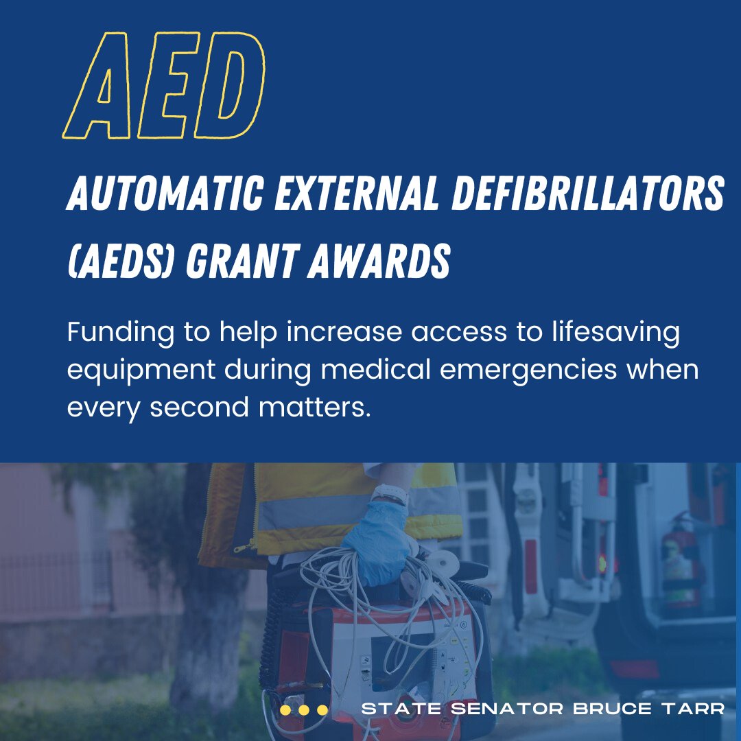 SenBruceTarr's tweet image. MA AEDS Grant Awards Support Local Municipalities and Non-Profits and will help increase access to lifesaving equipment during medical emergencies when every second matters. #AED #firstresponders #statesenatorbrucetarr