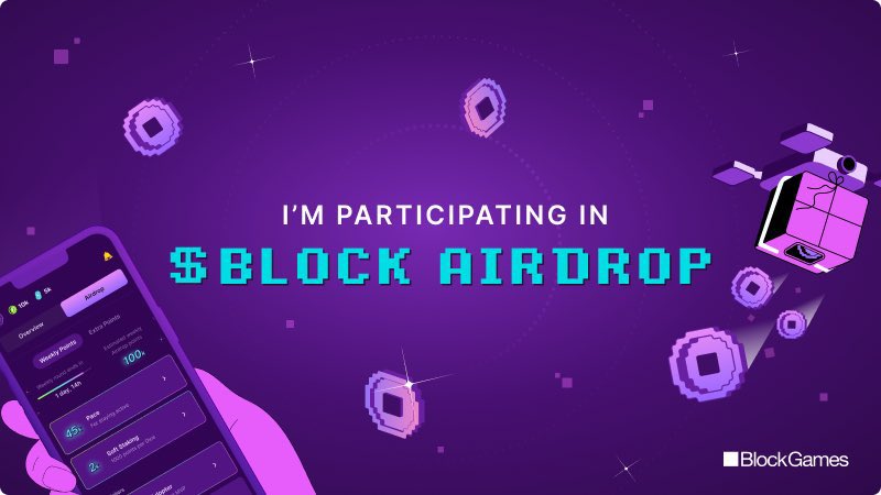 Woke up to seeing $BLOCK all over my timeline. 

Looks like it’s #airdrop farming season. 

Engage in play-to-earn on the best mobile gaming ecosystem <a href="/GetBlockGames/">BlockGames</a> 

Hit up my referral code and let’s win together: 
blockgames.app/?referral_code…