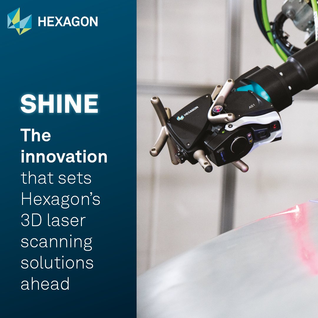HexagonMI's tweet image. Explore our #EngineeringReality article on how our latest generation of #LaserScanners are powered by #SHINE technology  – making #3Dscanning easier, increasing productivity and delivering cleaner data for #manufacturing #inspection tasks 👉 hxgn.biz/48FIuaH