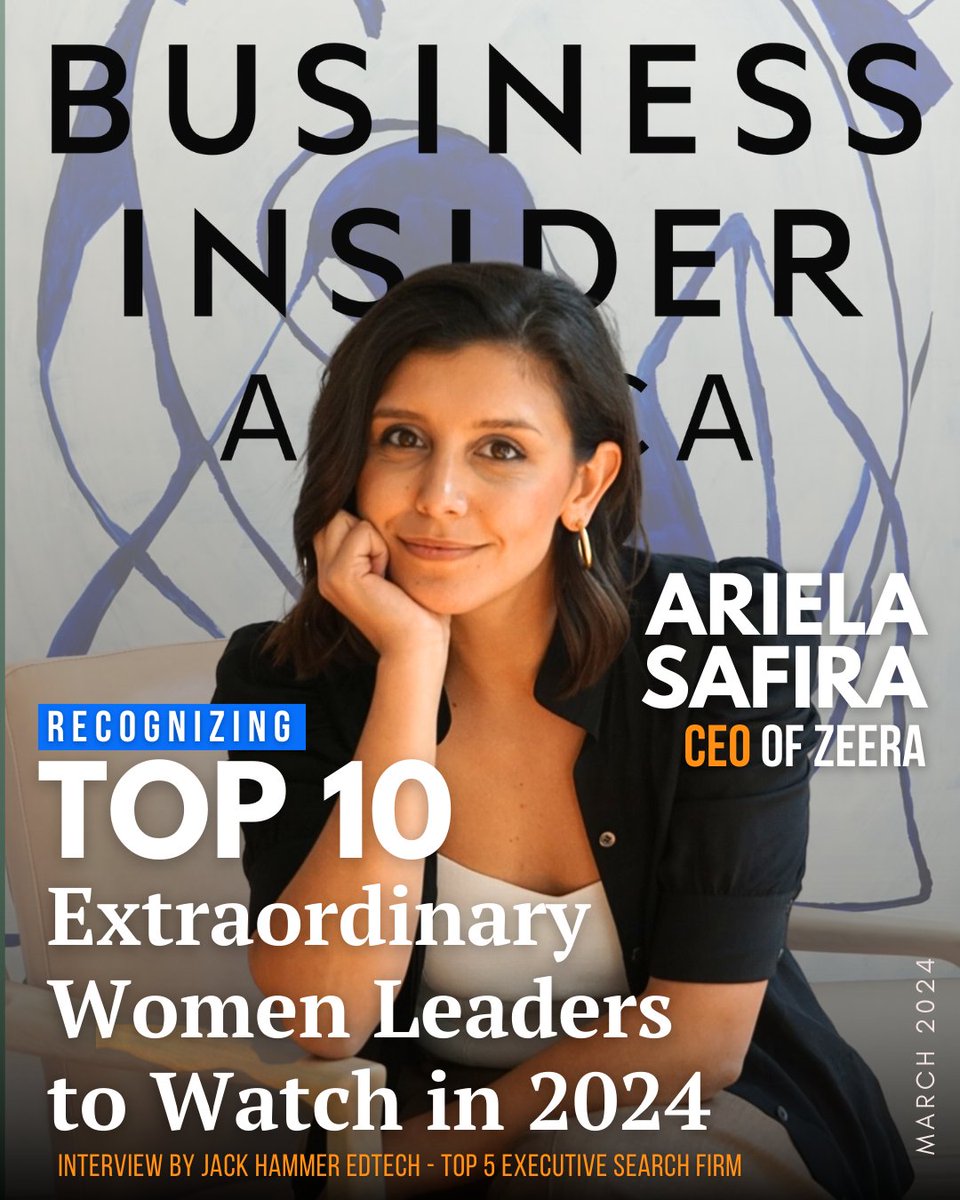 Honored to be selected as one of the top 10 extraordinary women leaders to watch in 2024 ✨Thank you <a href="/BusinessInsider/">Business Insider</a> for the recognition, and <a href="/DebGoodwoman/">Debbie Goodman</a> for the fun interview.

There is a lot more work to do to solve our mental health crisis, excited for the future of Zeera🌎