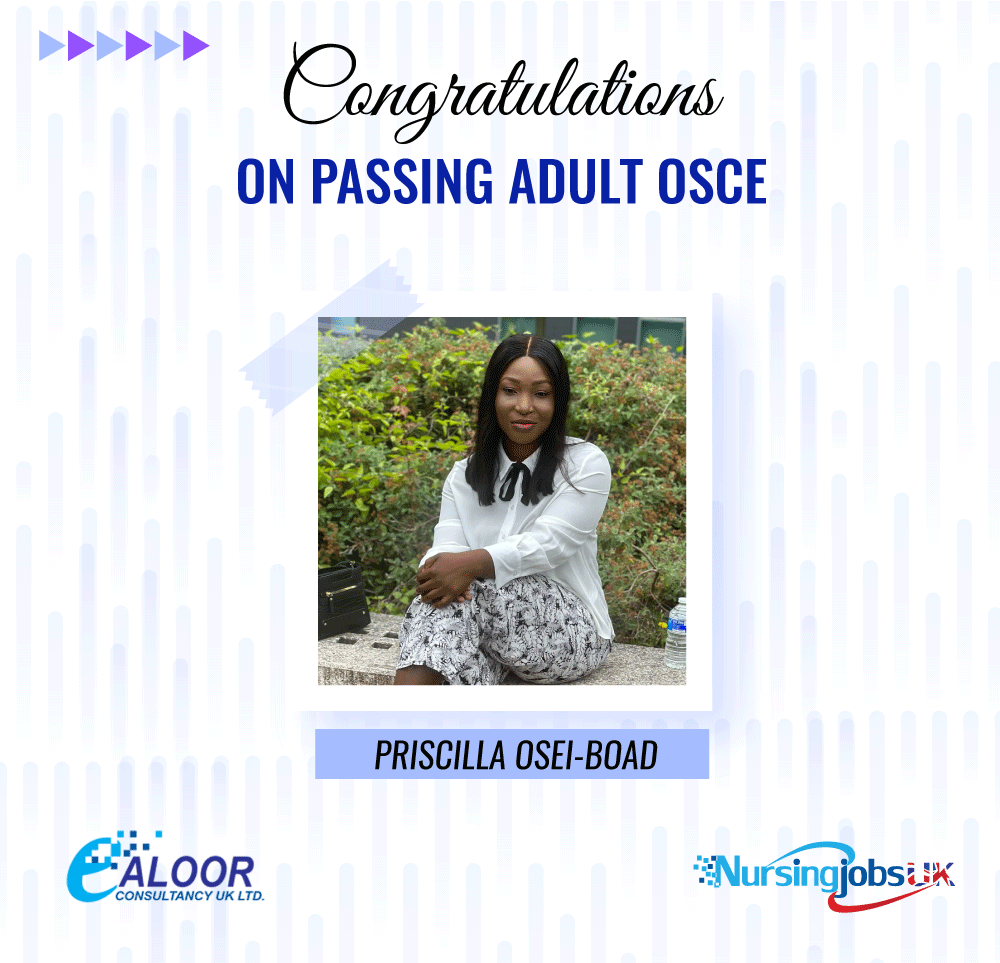 Big congratulations to Priscilla for passing the OSCE exams! 🎉 Your hard work and dedication have paid off, and this achievement is well-deserved. Wishing you continued success in your journey ahead! 🌟👏

#OSCESuccess #ProudMoment #Congratulations