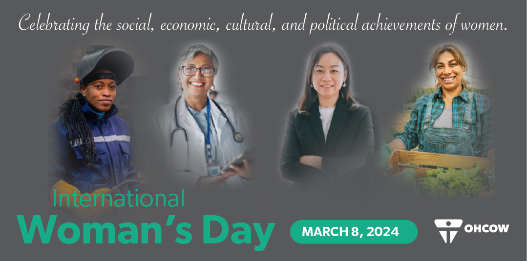 The Occupational Health Clinics for Ontario Workers commemorates International Women's Day. To find out more about people around the world are celebrating the achievements of women, go to the web page. bit.ly/3ZZNNij