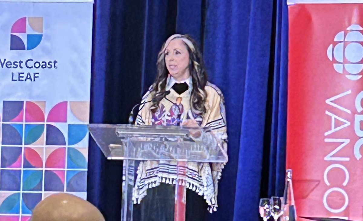 The inspiring Dr. Pam Palmater speaking at the <a href="/WestCoast_LEAF/">West Coast LEAF</a> #EqualityBreakfast2024 - an event that never fails to uplift and energize everyone in the room!