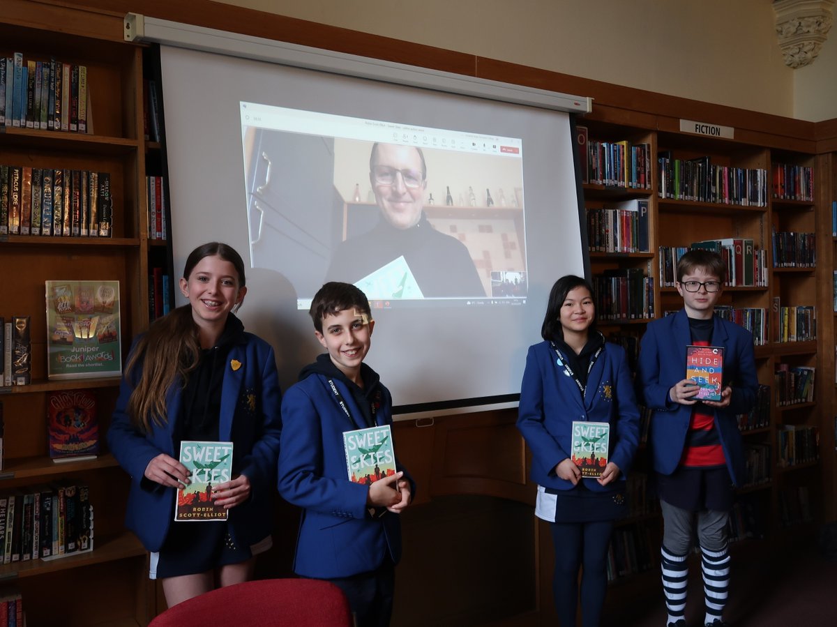 What a week! Starting with the hilarious @HelenRutterUK chatting to a group of Y7s, swiftly followed by the fascinating @RobinScottEllio providing historical context for his @JuniperEd #JBA nominated 'Sweet Skies'. Today @JSW_writer brilliantly concluded our trio of online events