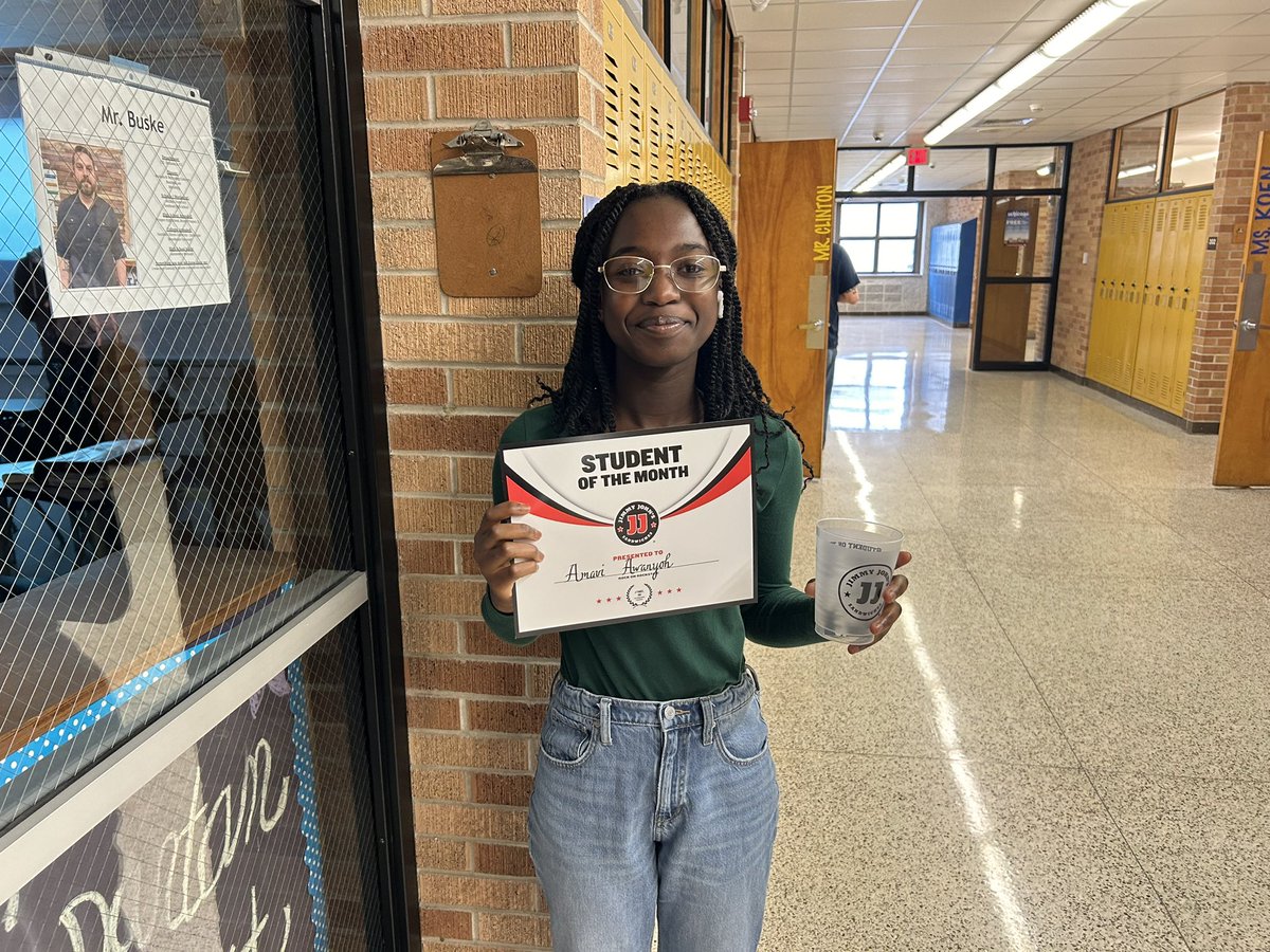 SSHSspartans1's tweet photo. Congrats to Ash, Amavi, Ra’Kiyah and Jimmie for being chosen as Students of the Month! Thanks to our community partners @jimmyjohns. https://t.co/oRncUdlCyb