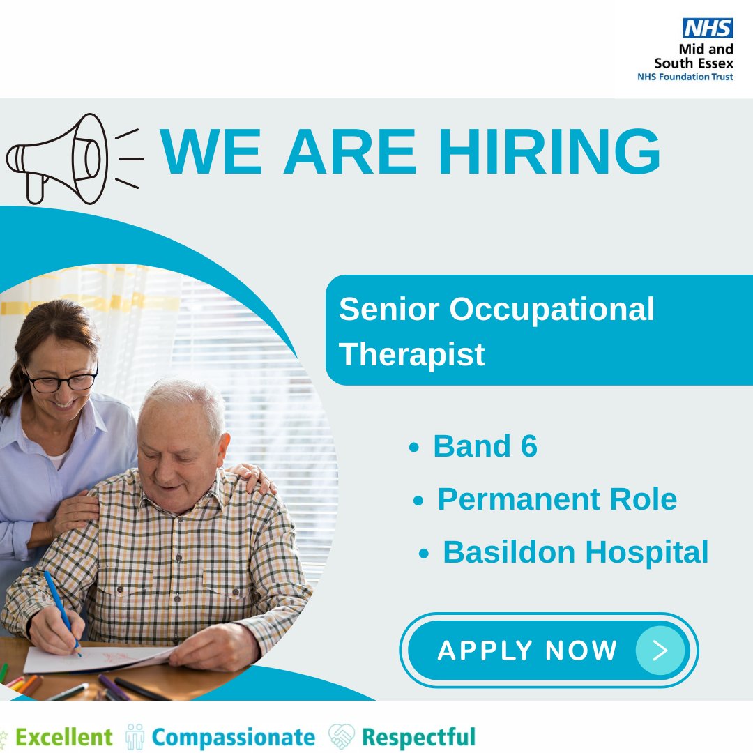 Are you an occupational therapist interested to gain  experience within the field of Cardiothoracic and Respiratory ?

If so, then we have an amazing opportunity for you to join us as a Band 6-Senior Occupational Therapist

Click below to apply
tinyurl.com/2wkw4pu9