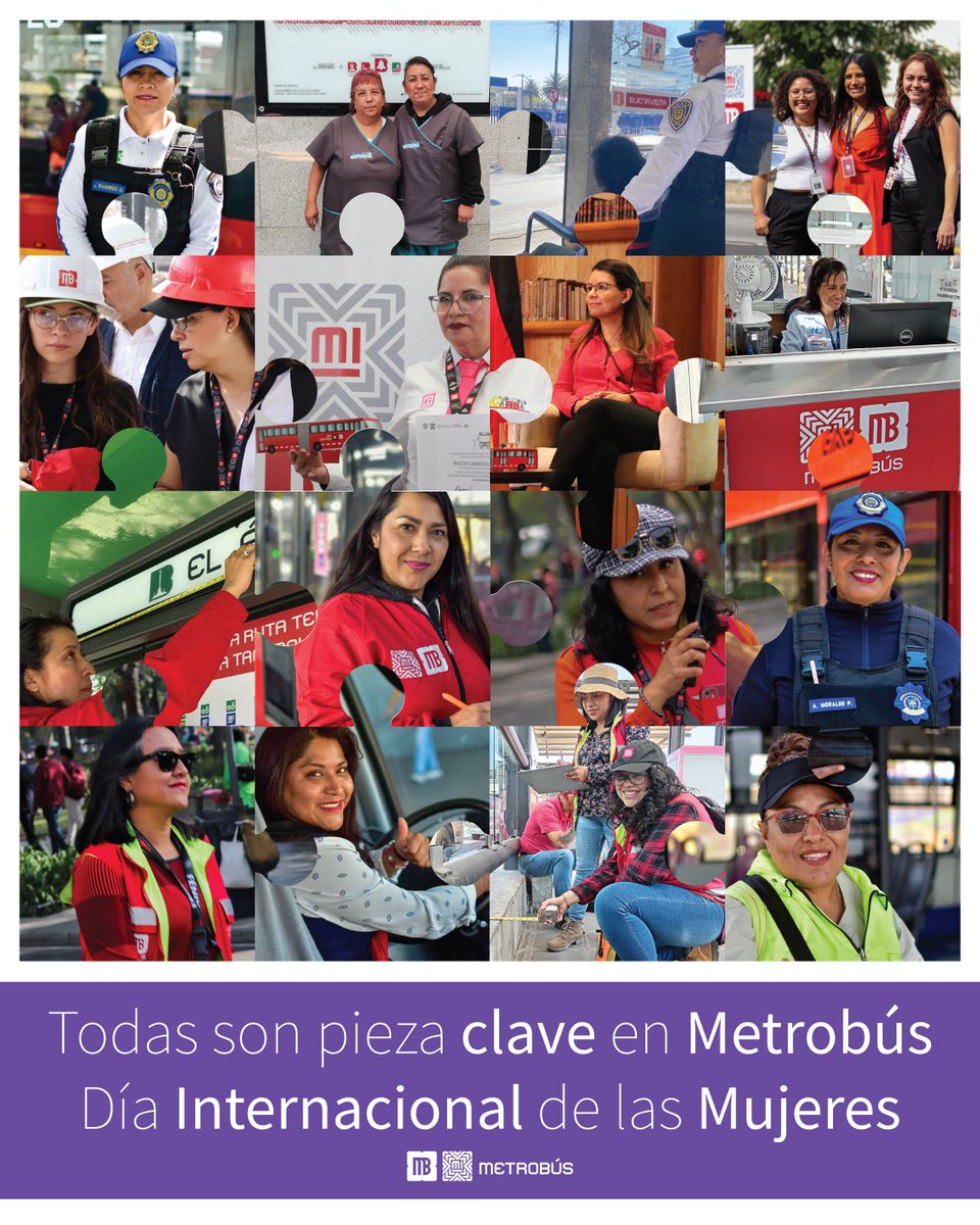 Un transporte público impulsado por mujeres y para las mujeres es posible 💜

Gracias a todas las colaboras de <a href="/MetrobusCDMX/">Metrobús CDMX</a> y gracias a todas nuestras usuarias, ustedes representan el 51% de los viajes que realizamos.

A todas les digo: ¡GRACIAS!
#8M #DíaInternacionalDeLaMujer