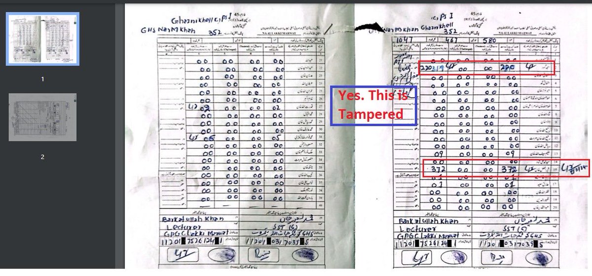 Election 2024 ! Tampered Form 45— Sher Afzal constituency