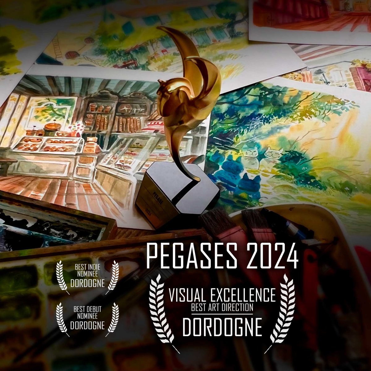 Thanks to an amazing team, Dordogne is unique. thanks to all the people who, at one time or another, in pleasant and difficult times, participated in the realization of this unusual project. Dear players, thank you too for your support!!! #indiegame #dordogne #Pegases2024