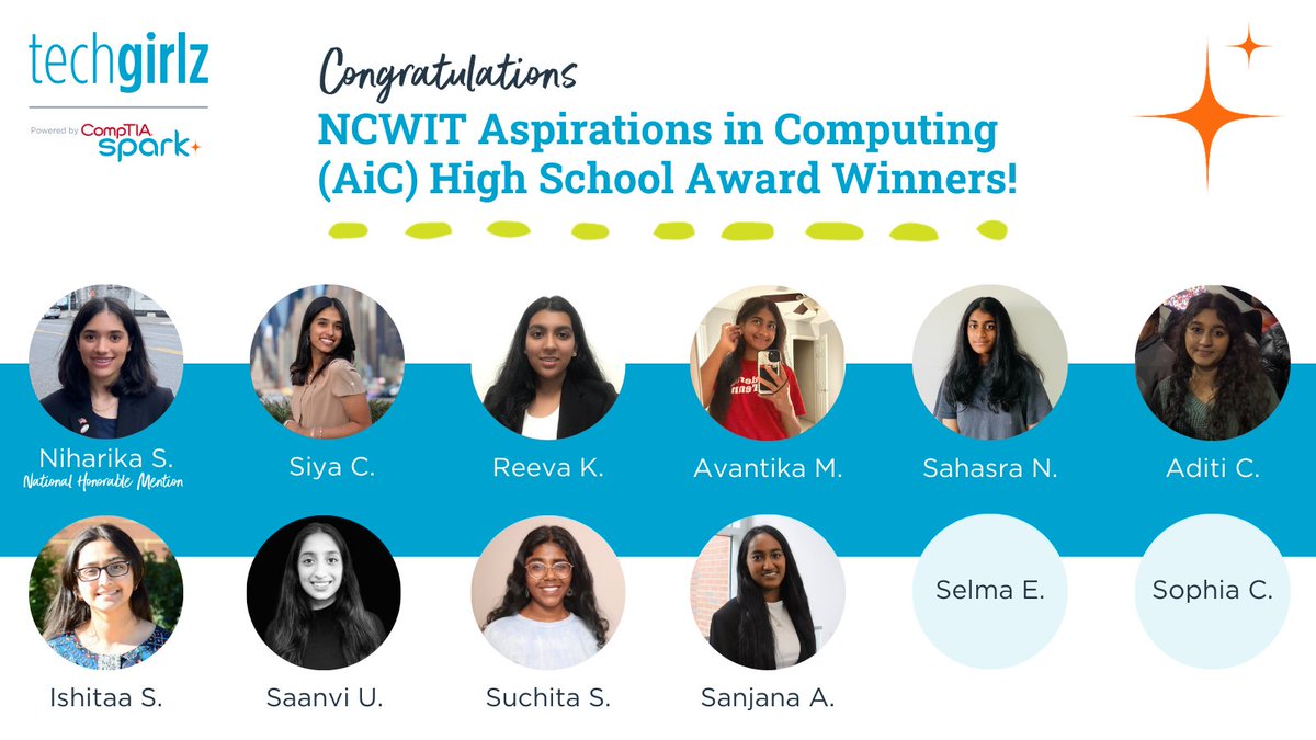 Big news for #InternationalWomensDay from our CompTIA Spark community! 🌟 Several Teen Advisory Board members have won the @NCWIT Aspirations in Computing High School Award. Congratulations to these inspiring young women! 👏✨