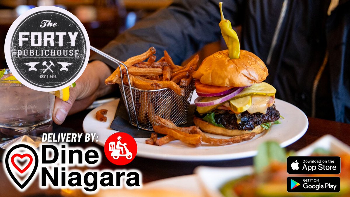 Dine Niagara makes it easy to order takeout and delivery right across the region with no 'service' fees or price markups! Like in Grimsby where you can enjoy the incredible menu at The Forty! Get the app to support local and save! dineniagara.ca #supportlocal #grimsbyon