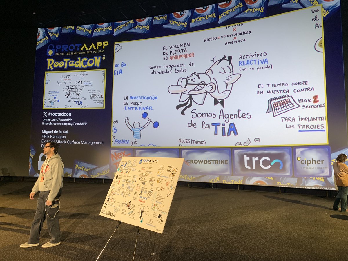 No todos los días se puede homenajear al maestro Ibáñez!! Hoy dibujando en #RootedCON2024