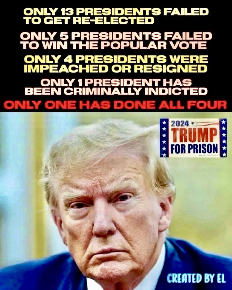 QuietFriend31's tweet image. In the entire history of the United States of America, 

no other president has ever had to plead for #AbsoluteImmunity against criminal charges. 

It took this one disgraceful candidate to drag our nation from this proud history of remarkable leadership, to #BeggingForImmunity.