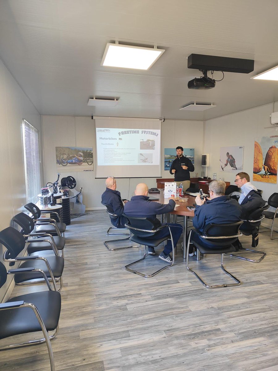 Our team have had a great time with our international partners @Handytech_ 😀😀 They have been completing training on the Handytech Freetime range, which is adaptations for motorbikes 🏍🏍🏍 Watch this space for more information 😀