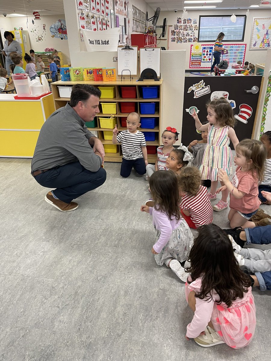 It’s all about having fun with books for Read Across America at the CFISD Falcon Road Early Learning Center. I inadvertently picked the hardest Dr Seuss book to read but I pulled it off. #cfisd