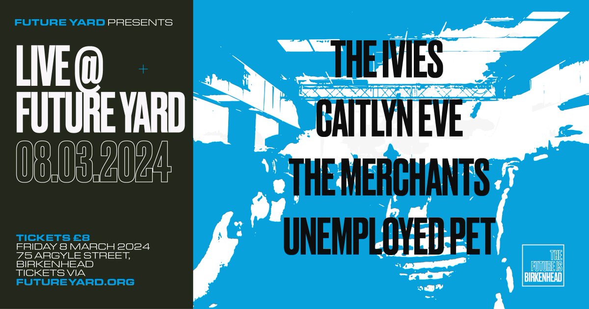 Pretty stacked line-up tonight here on Argyle Street.
@iviesofficial 
@caitlyneve_ 
@TheMerchants_UK 
+ the first show from Unemployed Pet

£8 for this - that's a steal, we have to say.
Kicks off 7pm, you will be entertained. Tickets available on the door.