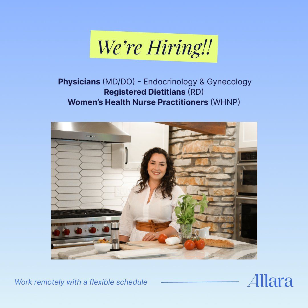 Allara is #hiring! Join us in raising the bar for women’s healthcare! We are actively seeking passionate and dedicated providers with significant experience in PCOS, Endometriosis, Perimenopause, Thyroid disease, and more!  #telehealth 

allara-health.breezy.hr