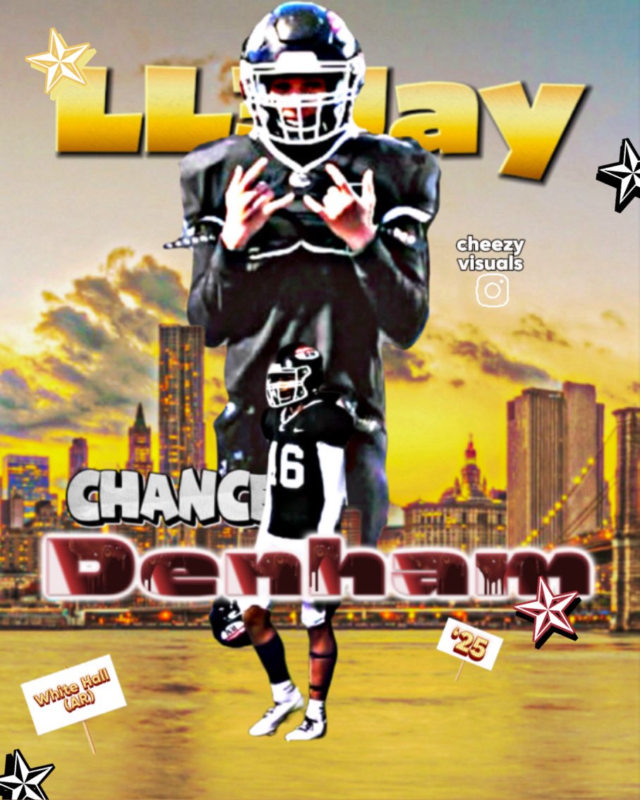 2025 LB Chance Denham is upcoming! 

Going into his senior year, chance has speed, versatility, and strength. Can’t wait to see how he finishes off his high school career!
<a href="/DenhamChance/">Chance Denham🕸️💕</a>