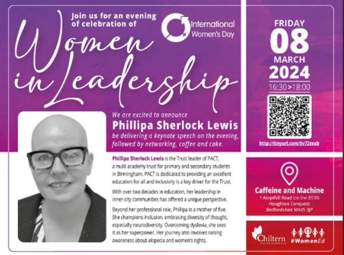Can’t wait to hear from the fantastic Phillipa Sherlock Lewis to celebrate fantastic Women in Leadership tonight!