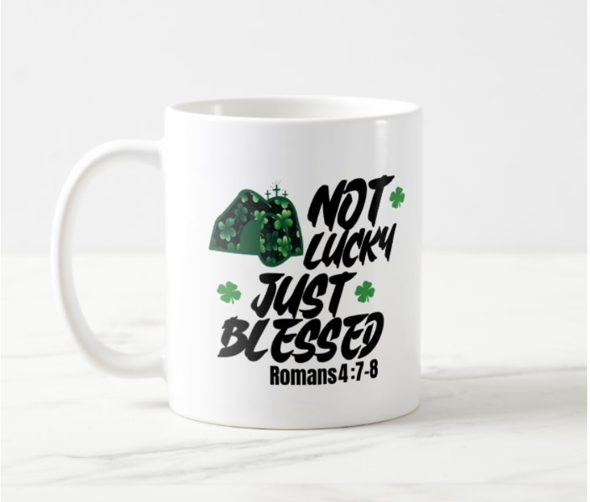 Blessed Beyond Luck: Romans 4:7-8 St. Patrick
#irish #patrick #PatrickCountdownCTW2024 #Christians 
zazzle.com/blessed_beyond…