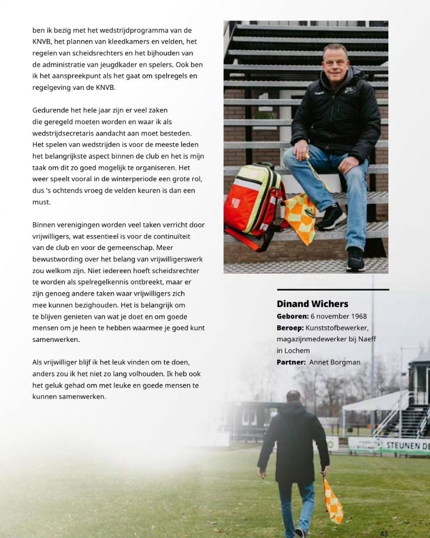 In het Larense Magazine verscheen een interview van Dinand Wichers over zijn vrijwilligerswerk bij Witkampers. 
Het is altijd mooi om te lezen hoe betrouwbare personen zoals Dinand van grote meerwaarde zijn voor verenigingen!