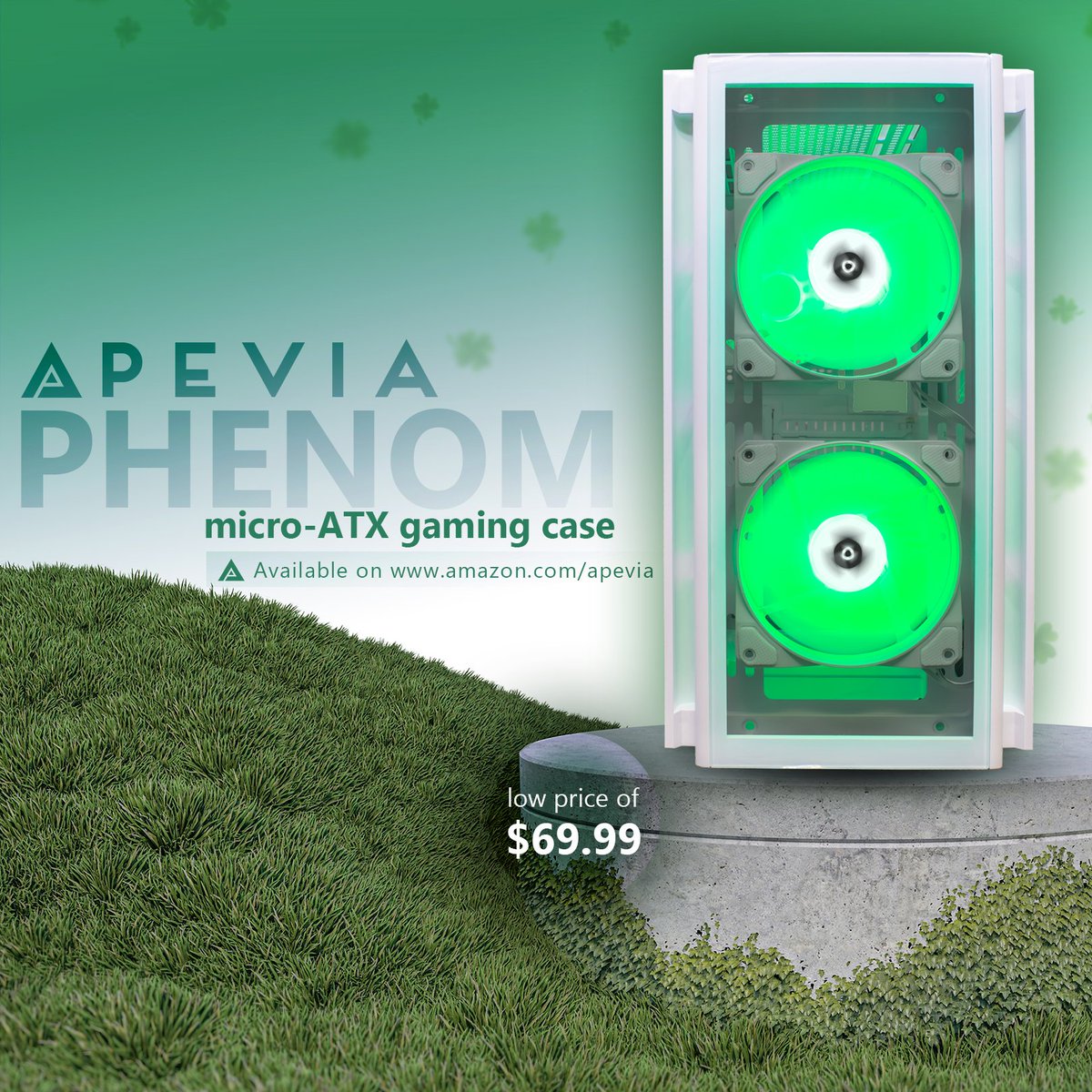 Feeling lucky with the Apevia Phenom by your side? 🍀 
Reply below and show off your green Apevia setup for St. Patrick's Day!💚
↩️
#greensetup #gamingsetup #greenapeviabuild #ApeviaCommunity #Apevia
#greeninspired