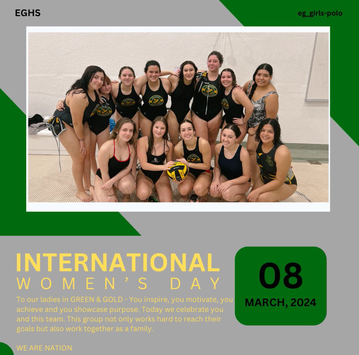 Happy International Women’s Day! 💚🤽‍♀️💛