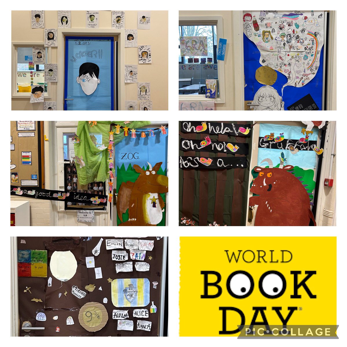ChorltonParkPS's tweet photo. We loved celebrating World Book Day by dressing up in our pyjamas, sharing our favourite texts and decorating our doors based on the childrenโs choice #WorldBookDay #fundamentalbritishvalues #democracy #article14 https://t.co/GApU8VHXUD