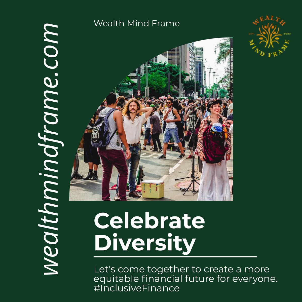 Diversity and inclusivity are key in building wealth for all. Let's celebrate our differences and come together to create a more equitable financial future for everyone. #WealthMindFrame #InclusiveFinance #CelebrateDiversity